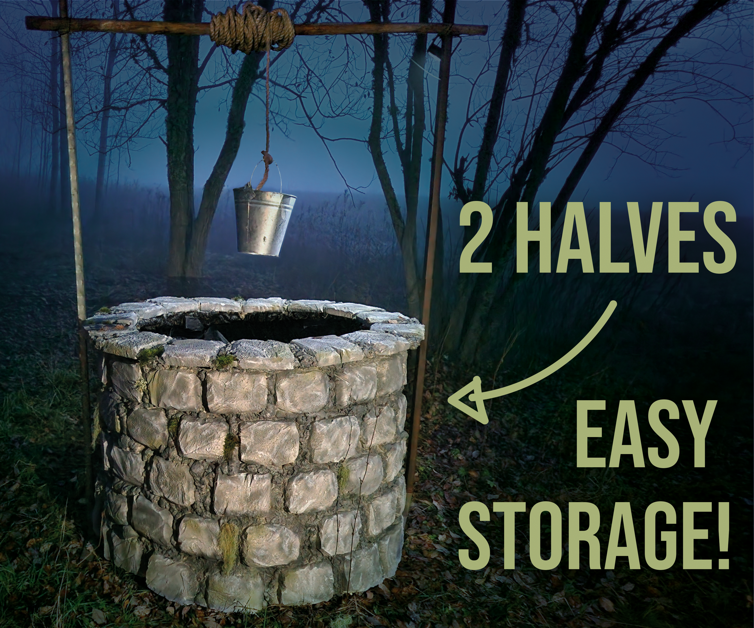 DIY Creepy Faux Well (Lightweight and Dismantlable)