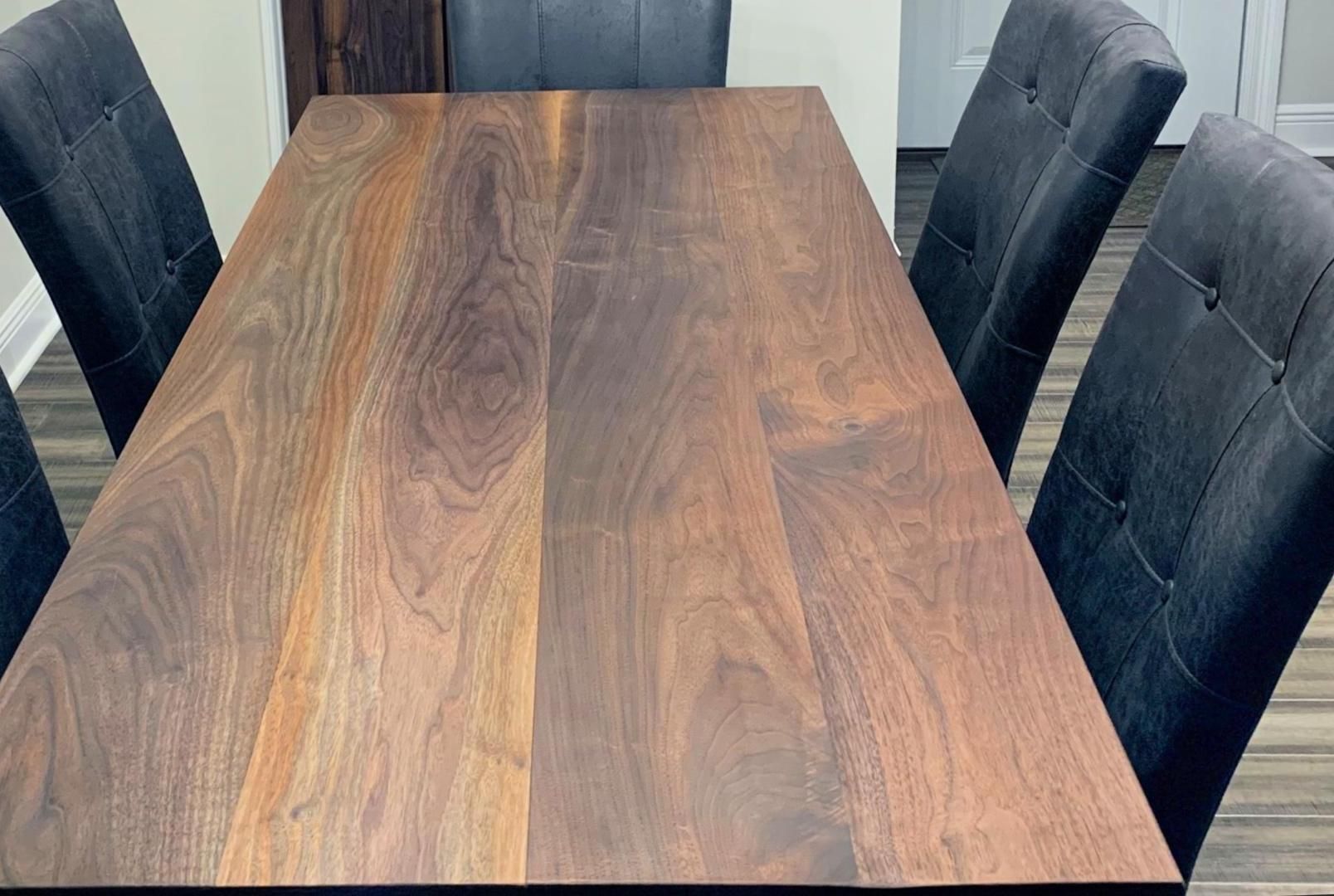 DIY Rustic Walnut Dining Table