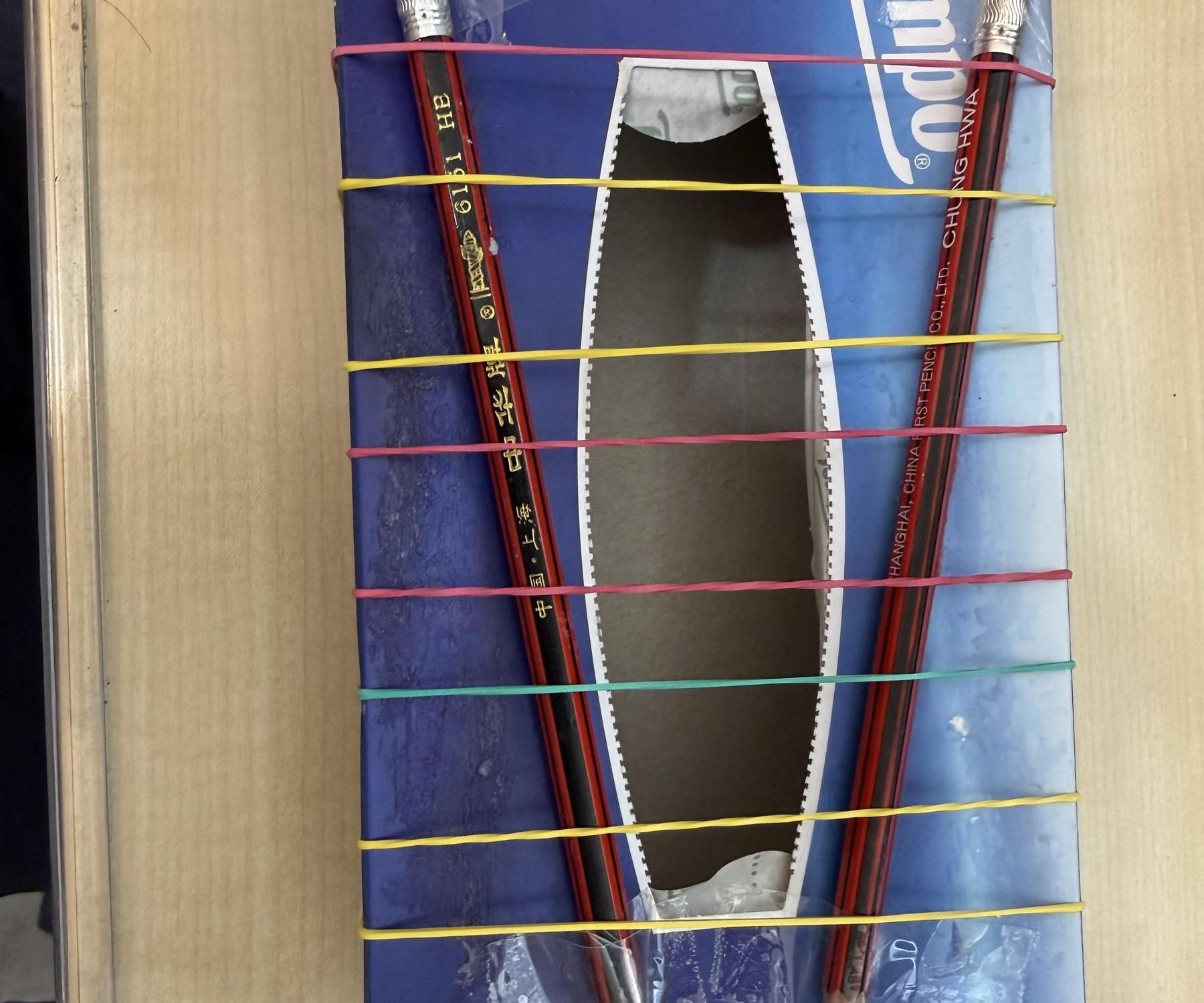 DIY Rubber Band Guitar (A-Minor) - with Tuning Technique