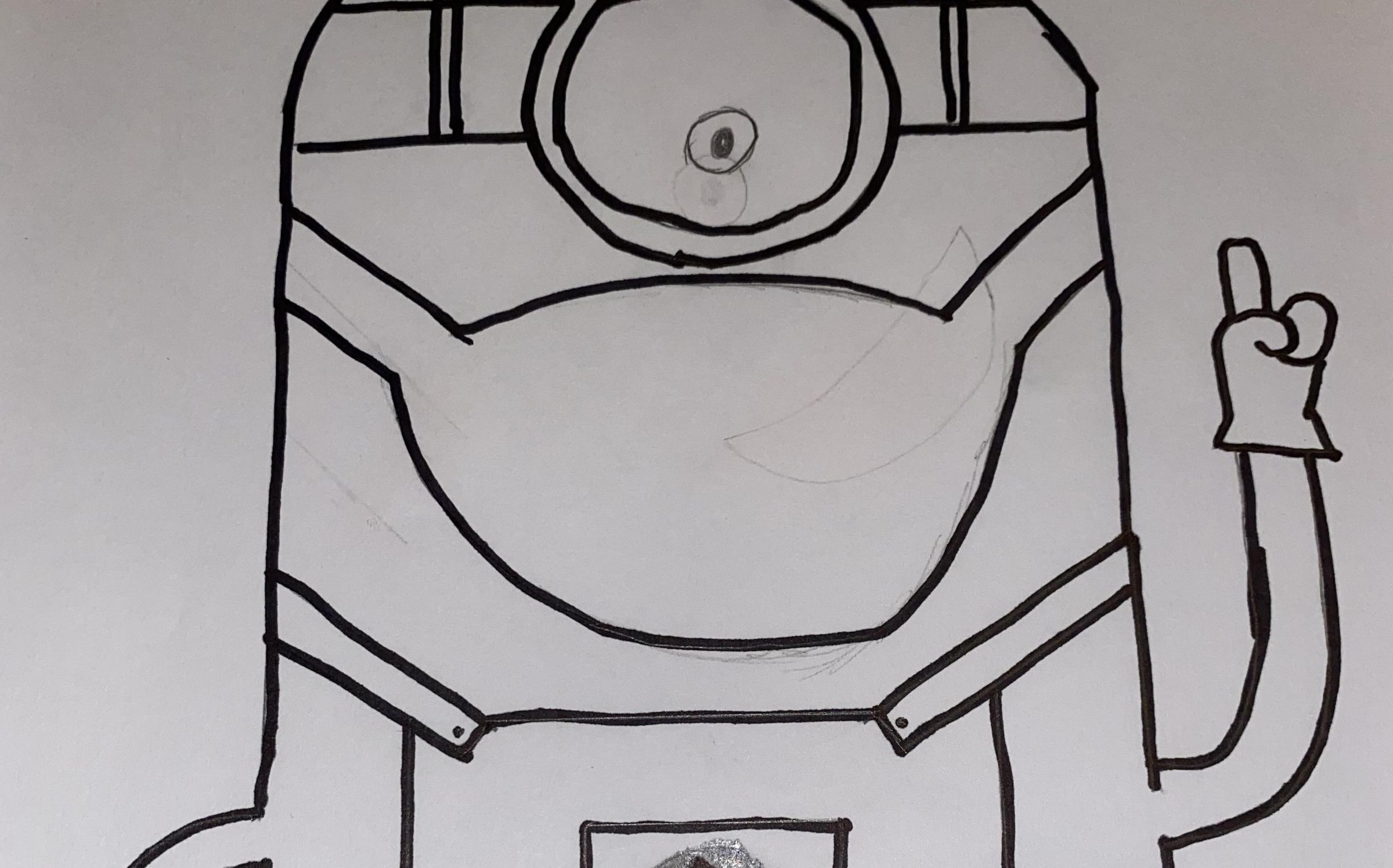 Step by Step Minion Drawing With a Mask