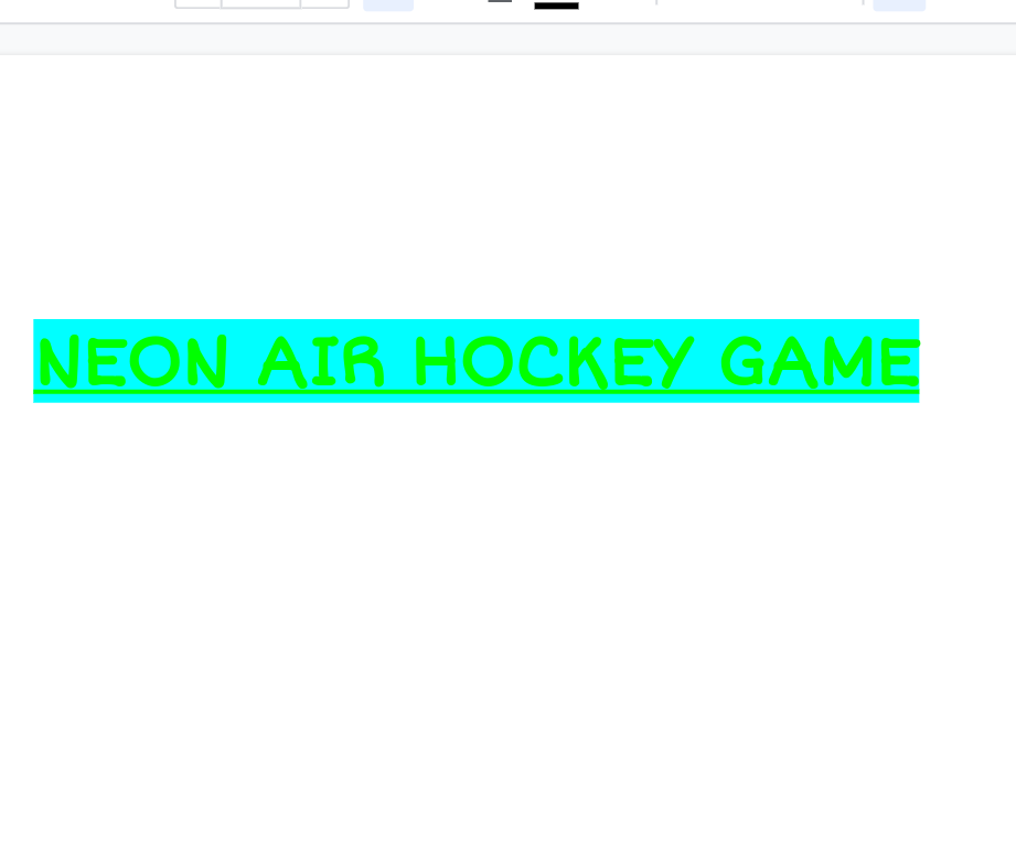NEON Air Hockey Game