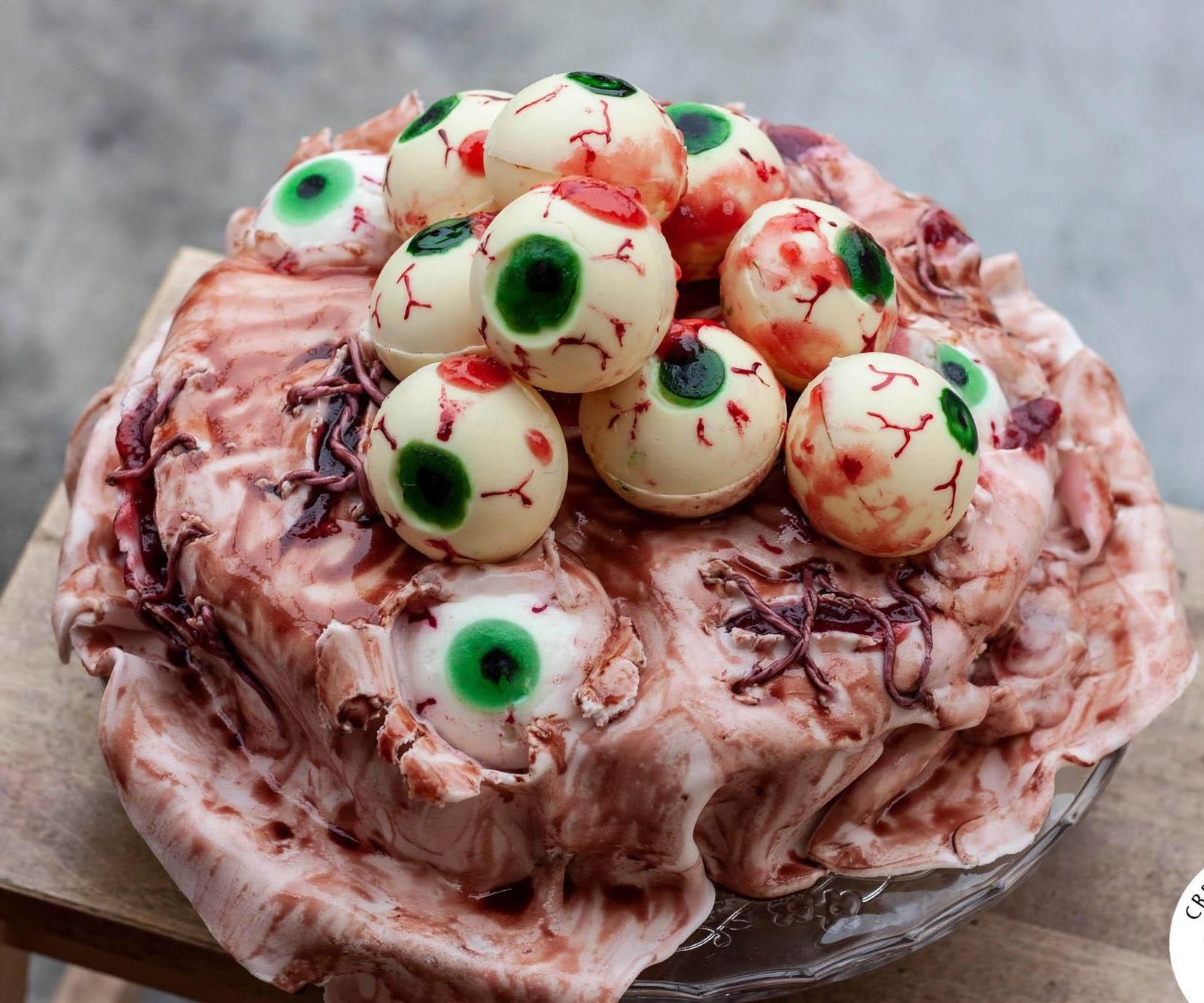 Peekaboo! Halloween Cake with a Hidden Charade