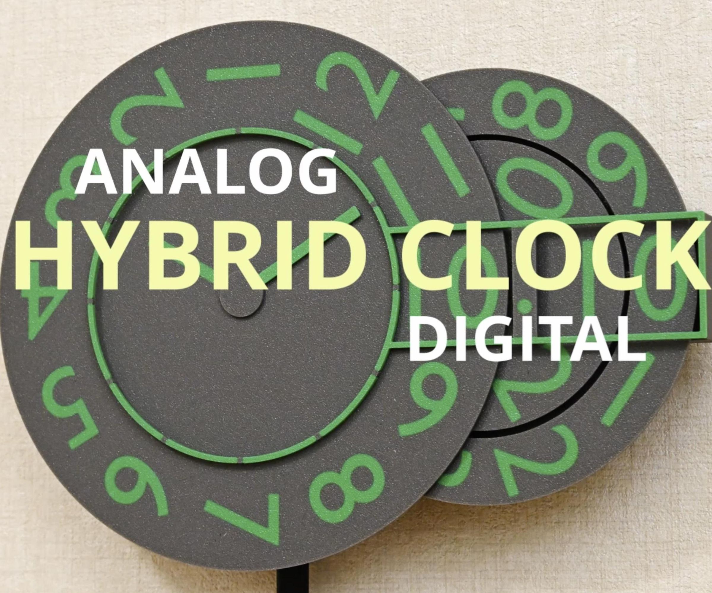 Hybrid Clock - Mechanical Fusion of Digital and Analog Clocks