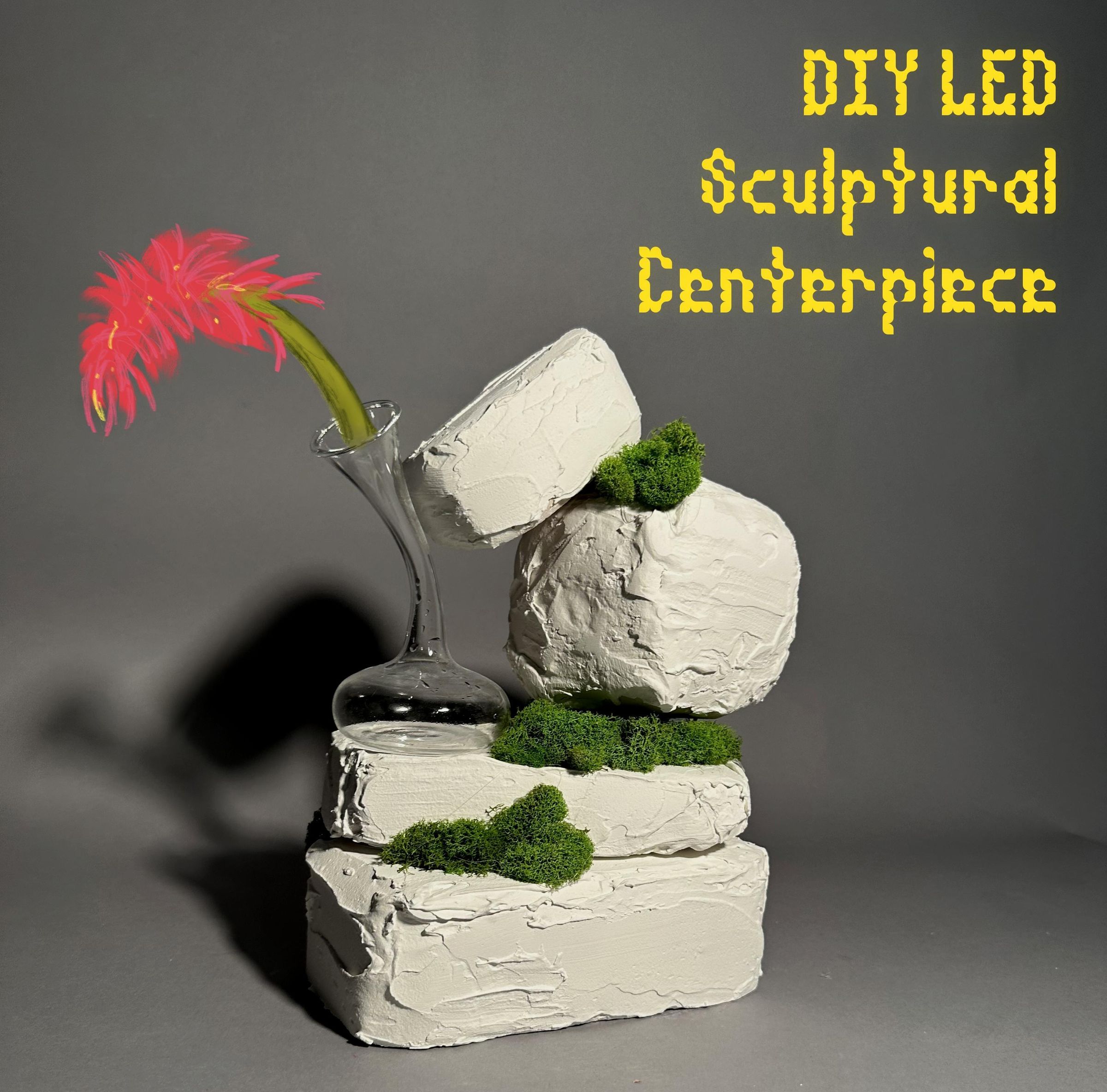 DIY Tablescapes: a LED & Foam Sculptural Centerpiece