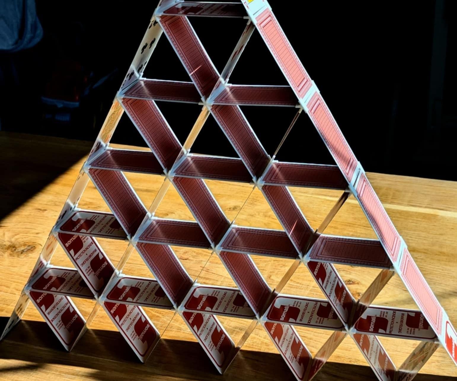 Stable Card House With 3D-Printed Cheat Inserts