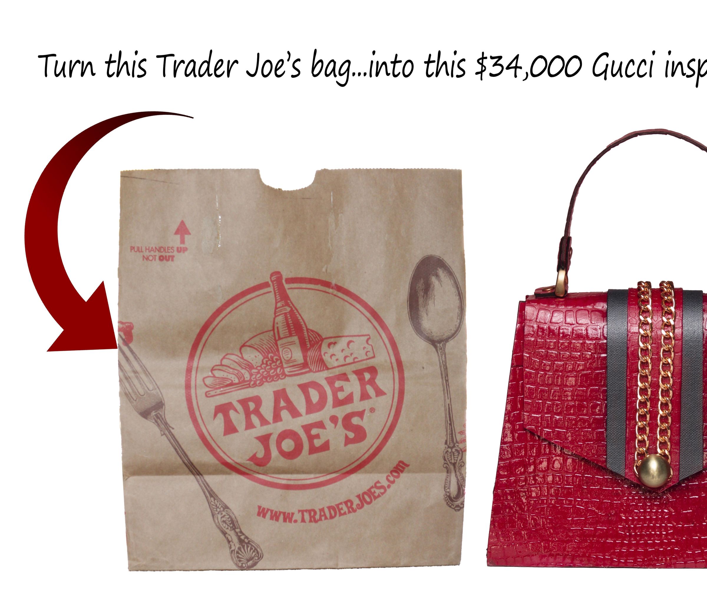 Gucci Inspired Handbag From Paper Bags