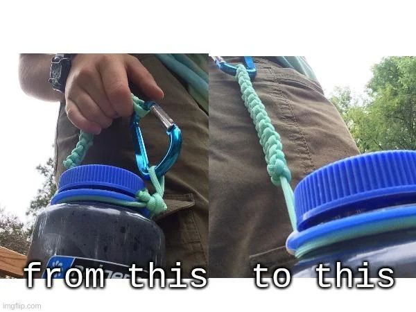 The Best Paracord Water Bottle Holder (Convertible!)