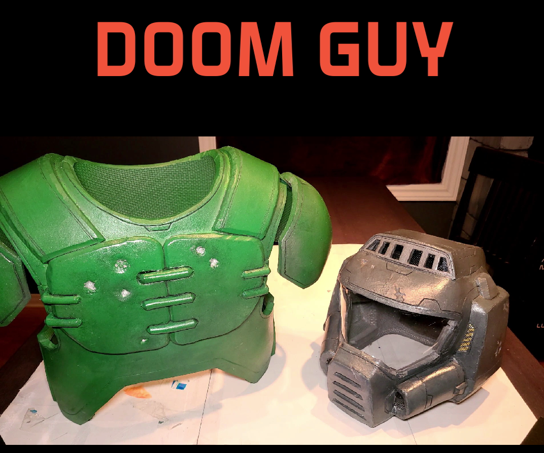 Classic DOOM Guy Halloween Costume / DIY EVA Foam Armour and Helmet