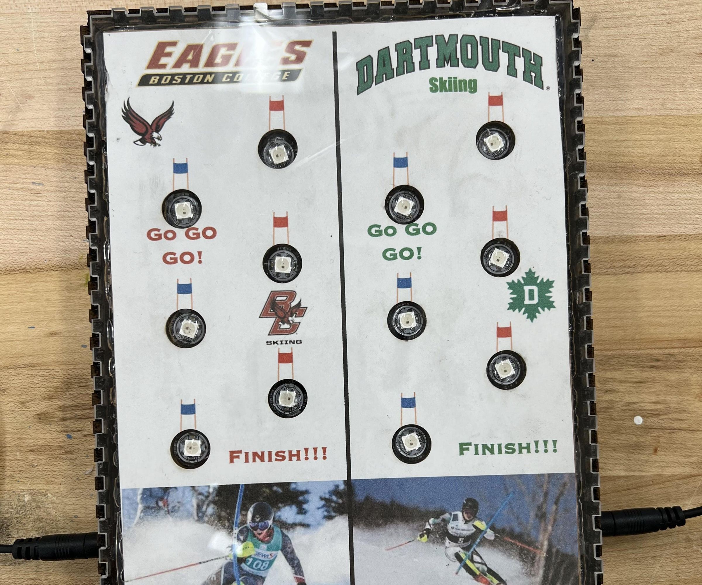 Boston College LED Ski Racing Game!