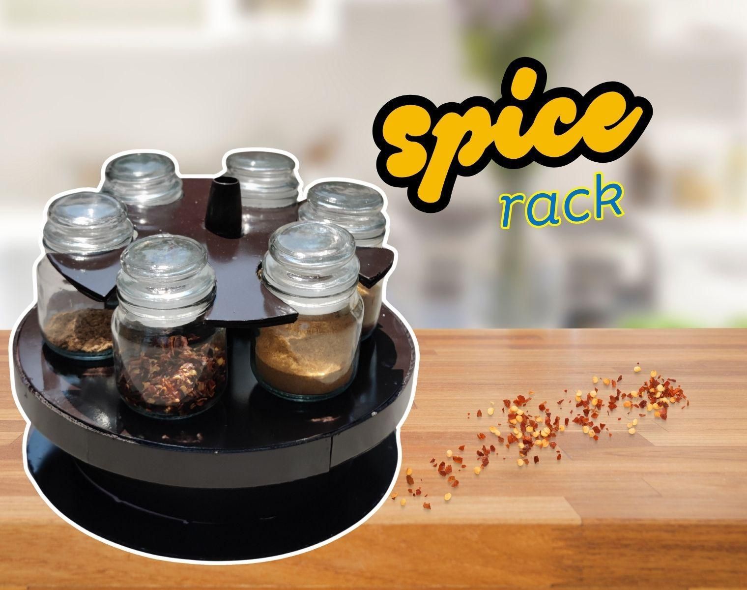 DIY Rotating Spice Bottle Keeper – a Smart Space-Saving Solution in Your Kitchen