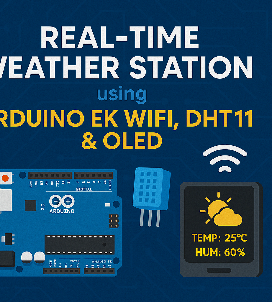 Real-Time Weather Station Using Arduino EK Wi-Fi, DHT 11 & OLED 0.96 Inch