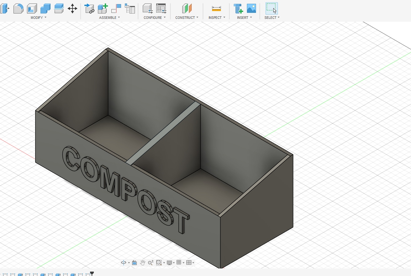 Miniature Compost Bin With Dual Compartments