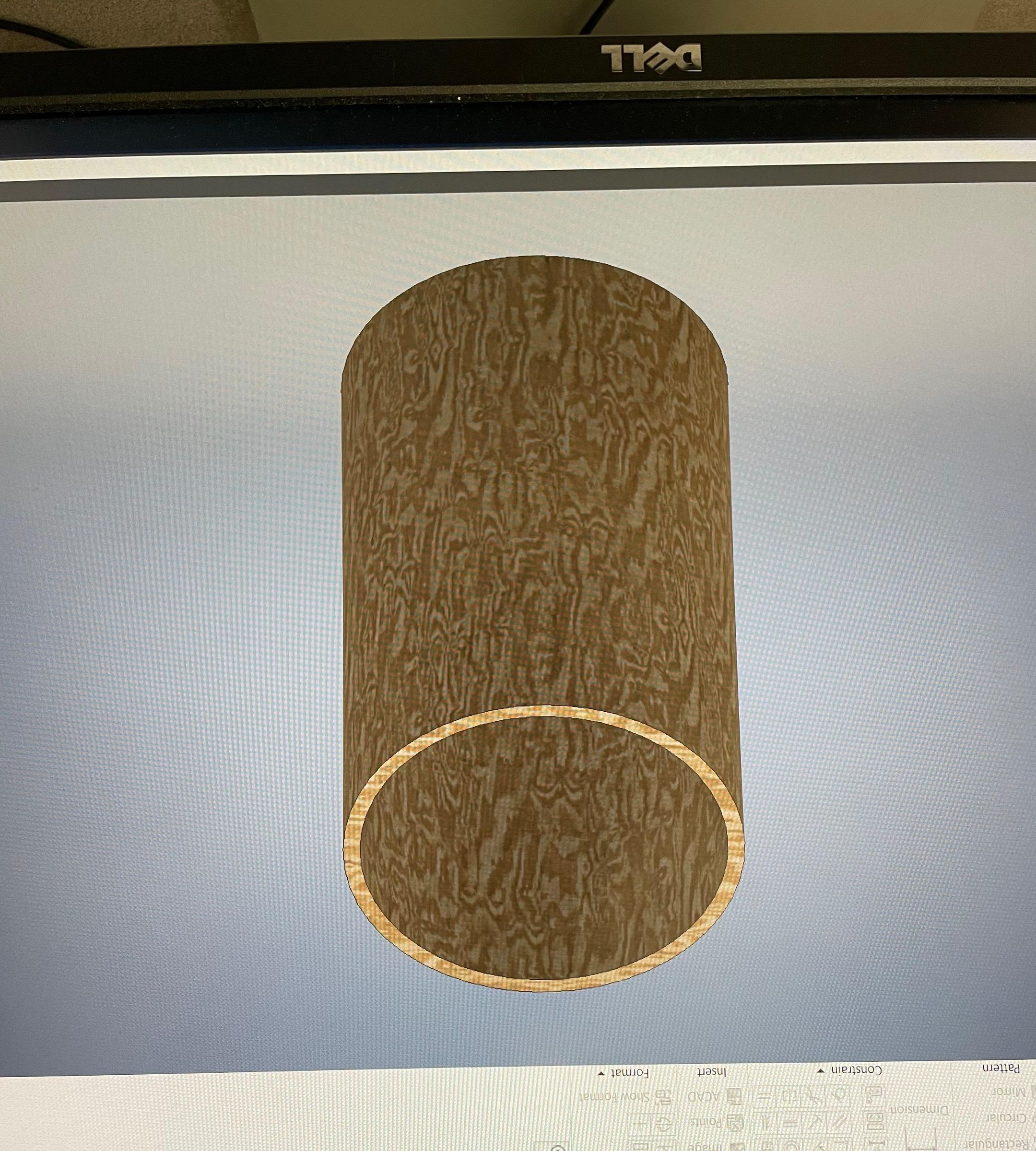 Wooden Trash Can Made of Recycled Plywood