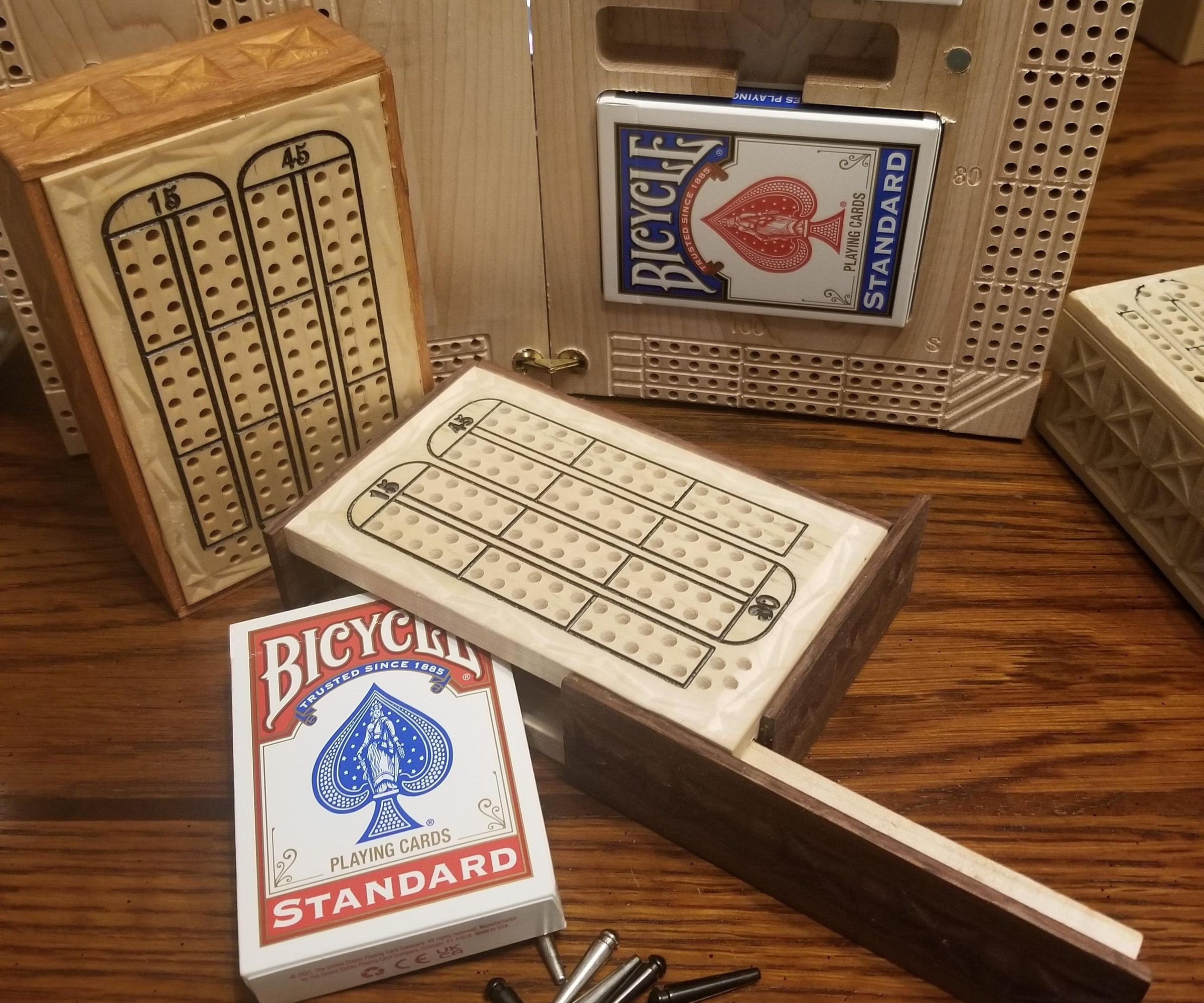 The Amazing Hide-A-Deck Travel Cribbage Puzzle Box
