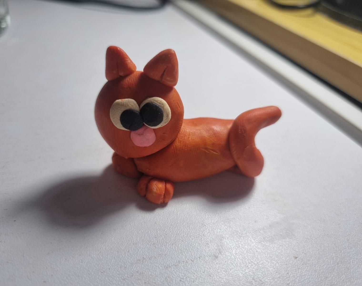 How to Make Plasticine Crazy Cat