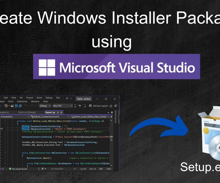 Creating Windows Setup Installation Files (Setup.exe) Using ClickOnce Tool in Visual Studio