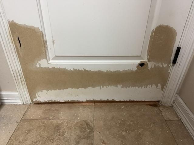 How to DIY Repair Laundry Room Door Pet Damage