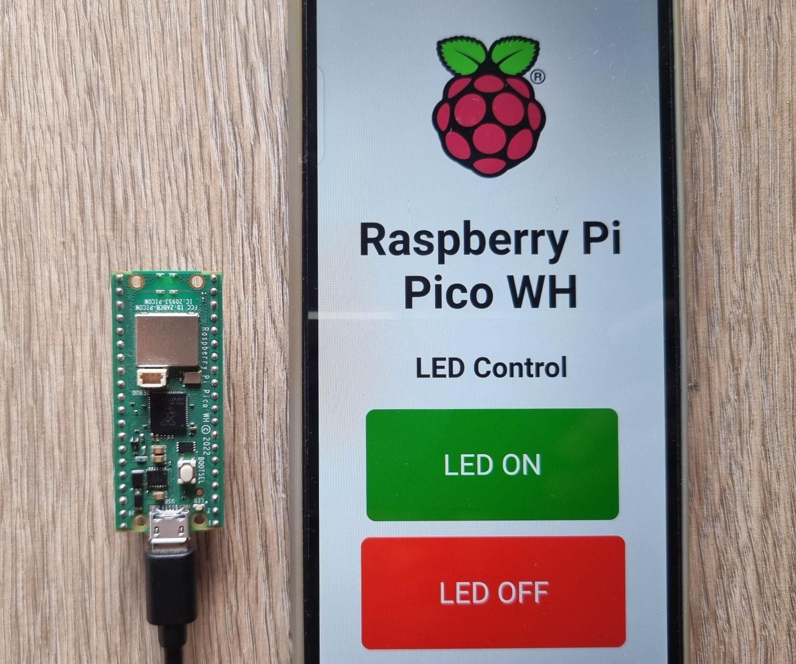 Control the Raspberry Pi Pico WH Onboard LED From Your Smartphone Using MicroPython