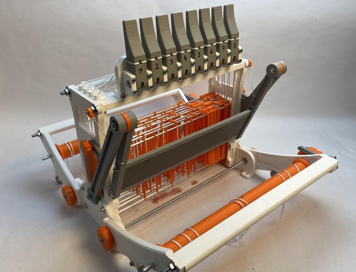 3D Printed Table Loom With 8 Shafts