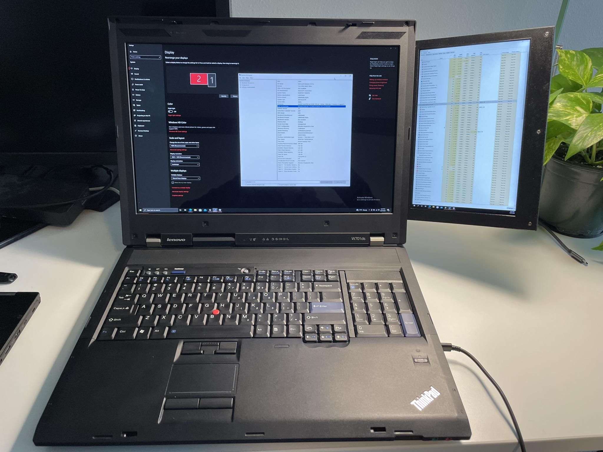 Thinkpad W701DS Lattepanda Alpha + KVM Conversion
