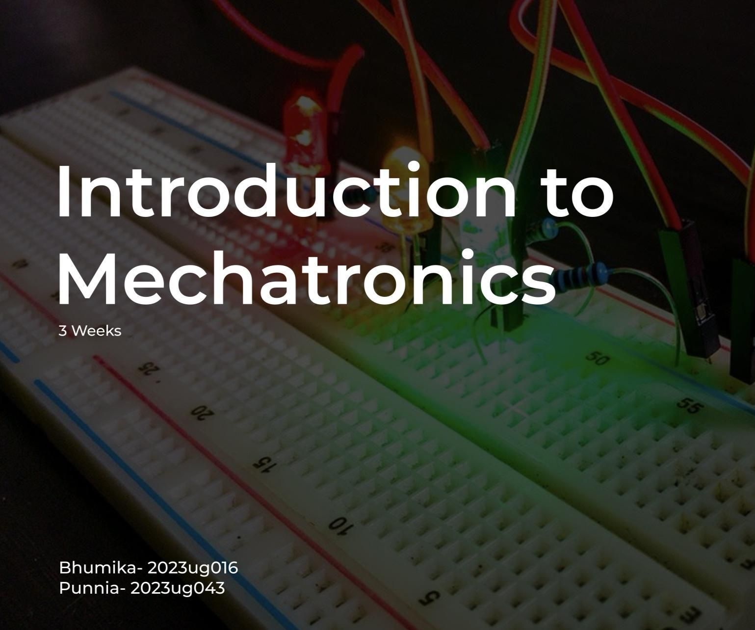 Introduction to Mechatronics