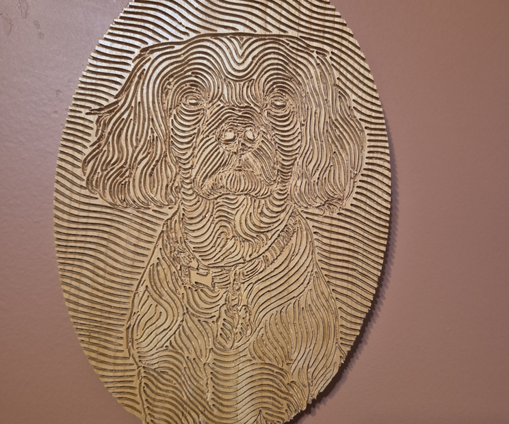 Carving a Contour Line Art Picture Using a CNC Router