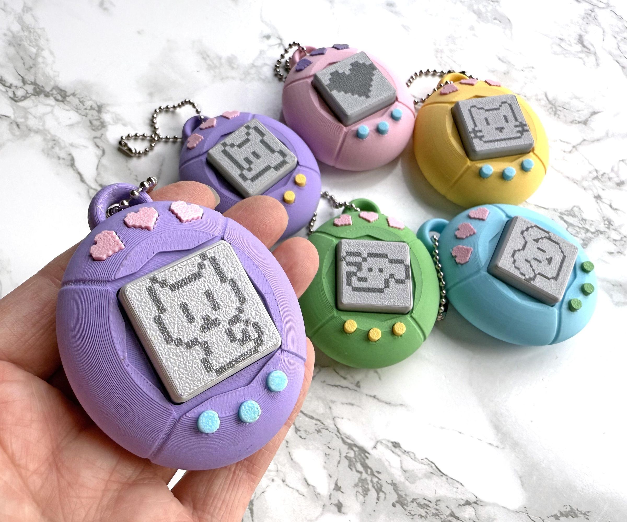 Virtual Pet Fidget Clicker Keychain