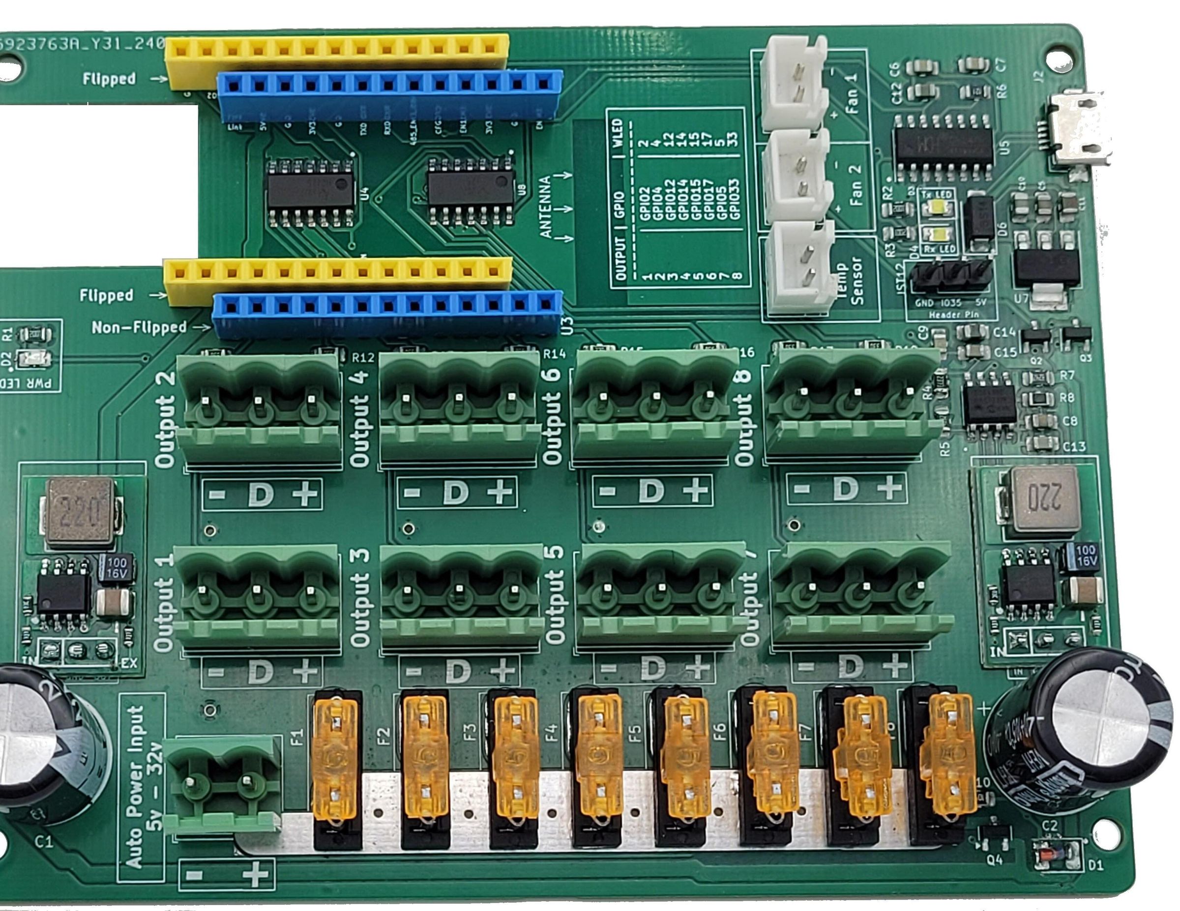 8-Output WT32-ETH01 Distribution Board