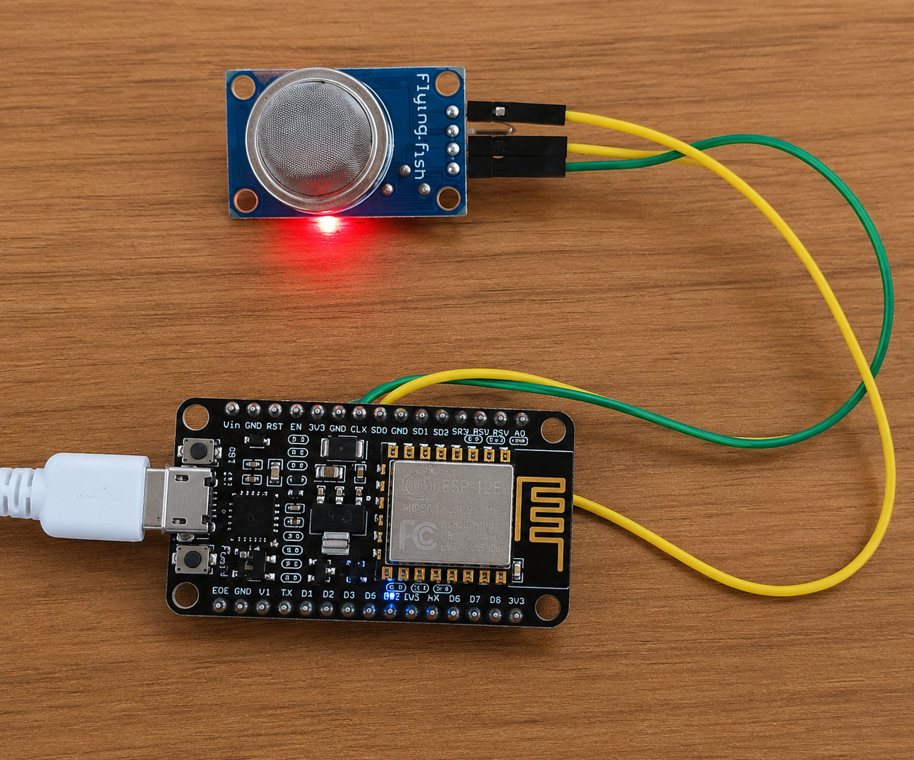 ESP8266 Smart Gas Leakage Detection Using MQ-2 & KiwisIoT Cloud Platform