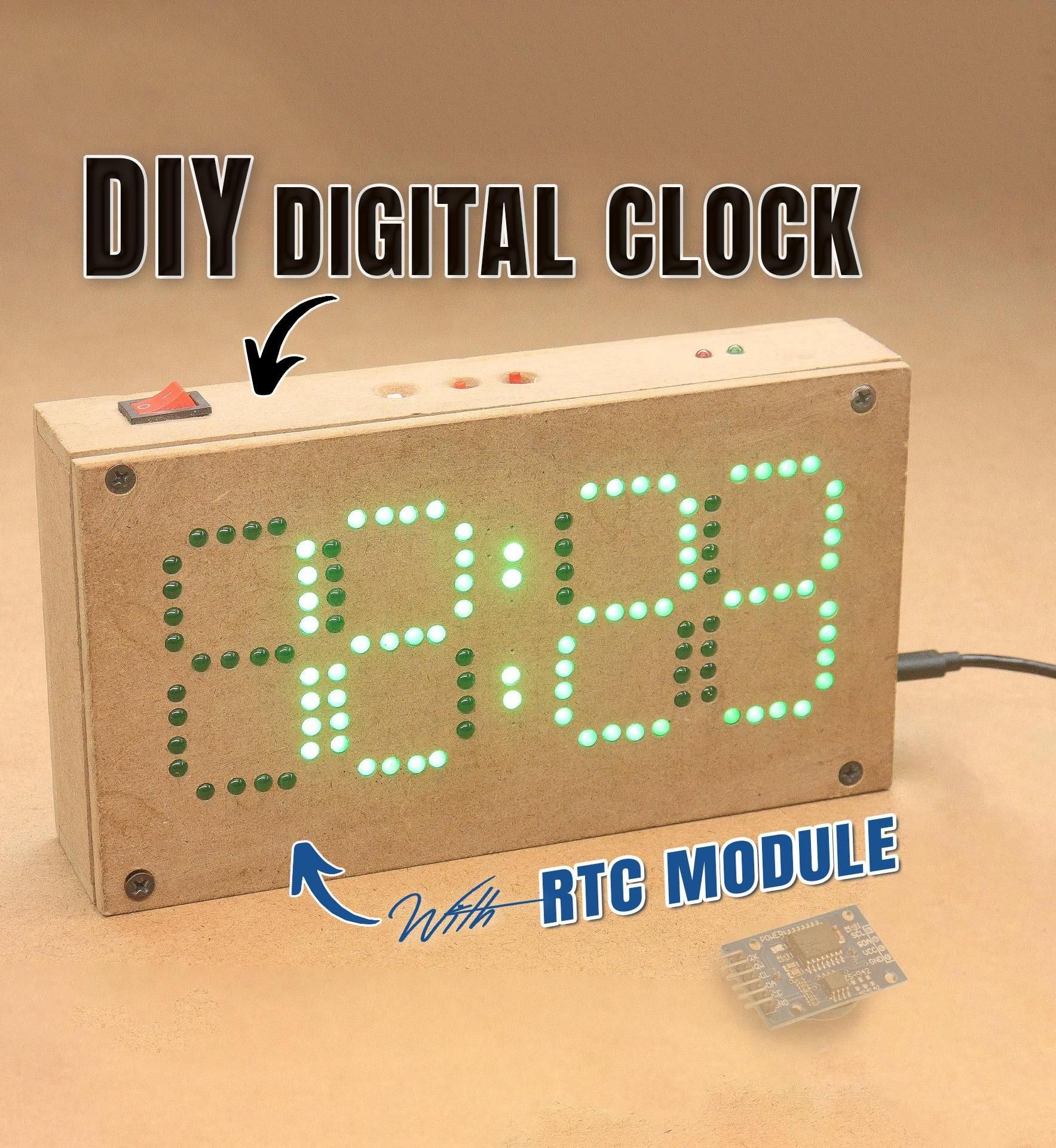 How to Make a Digital Clock at Home Using Arduino & RTC Module - Auto Time Set