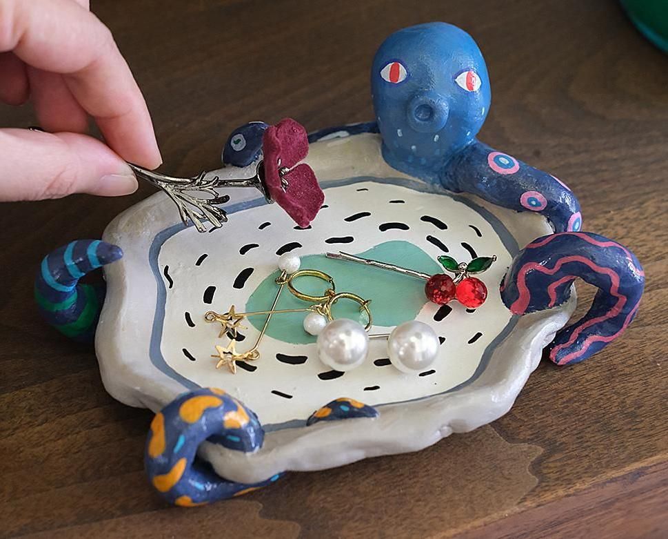 Challenge Yourself to Make This Air-Dry Clay Octopus Tray