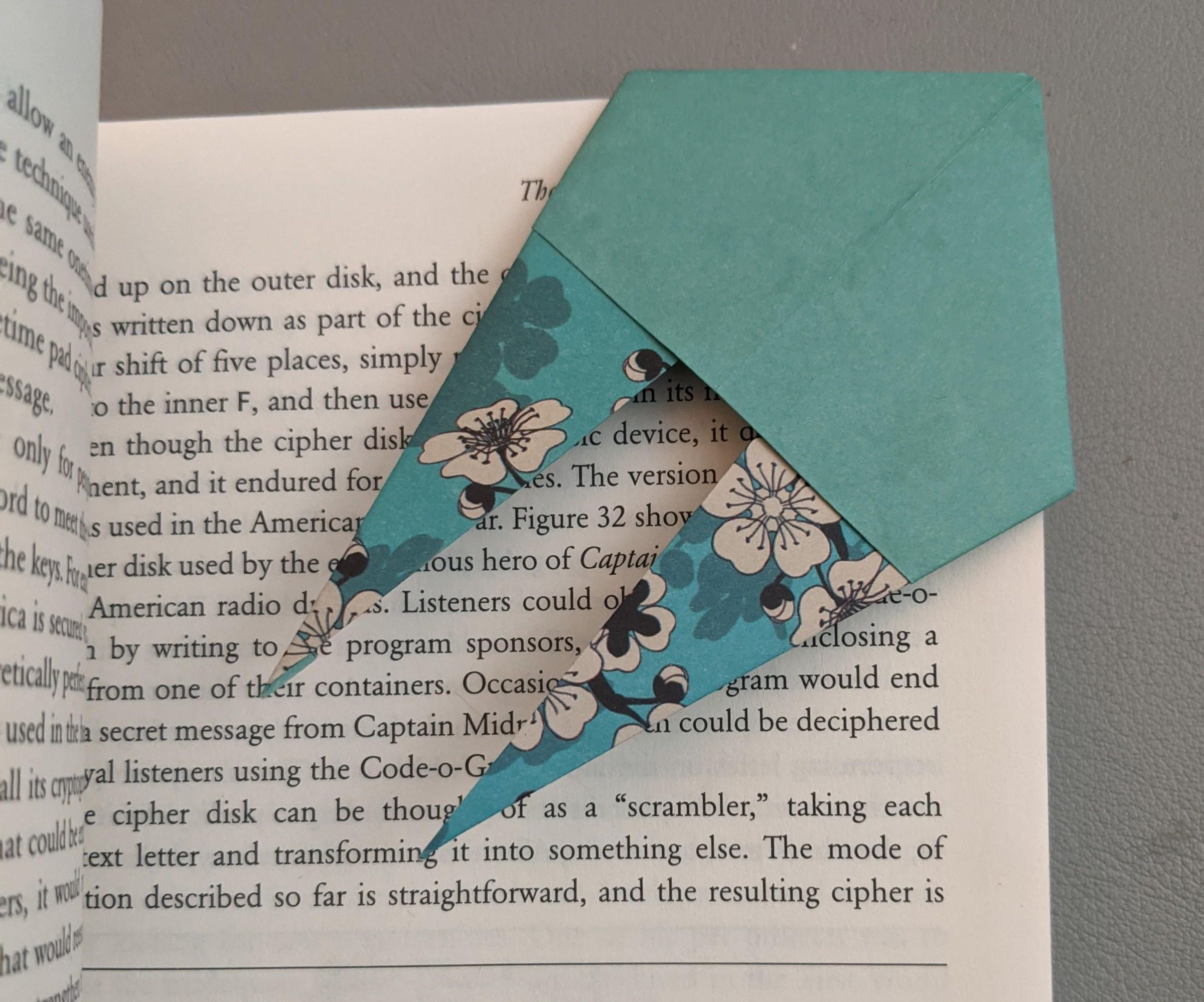 Origami Walrus Bookmark V2