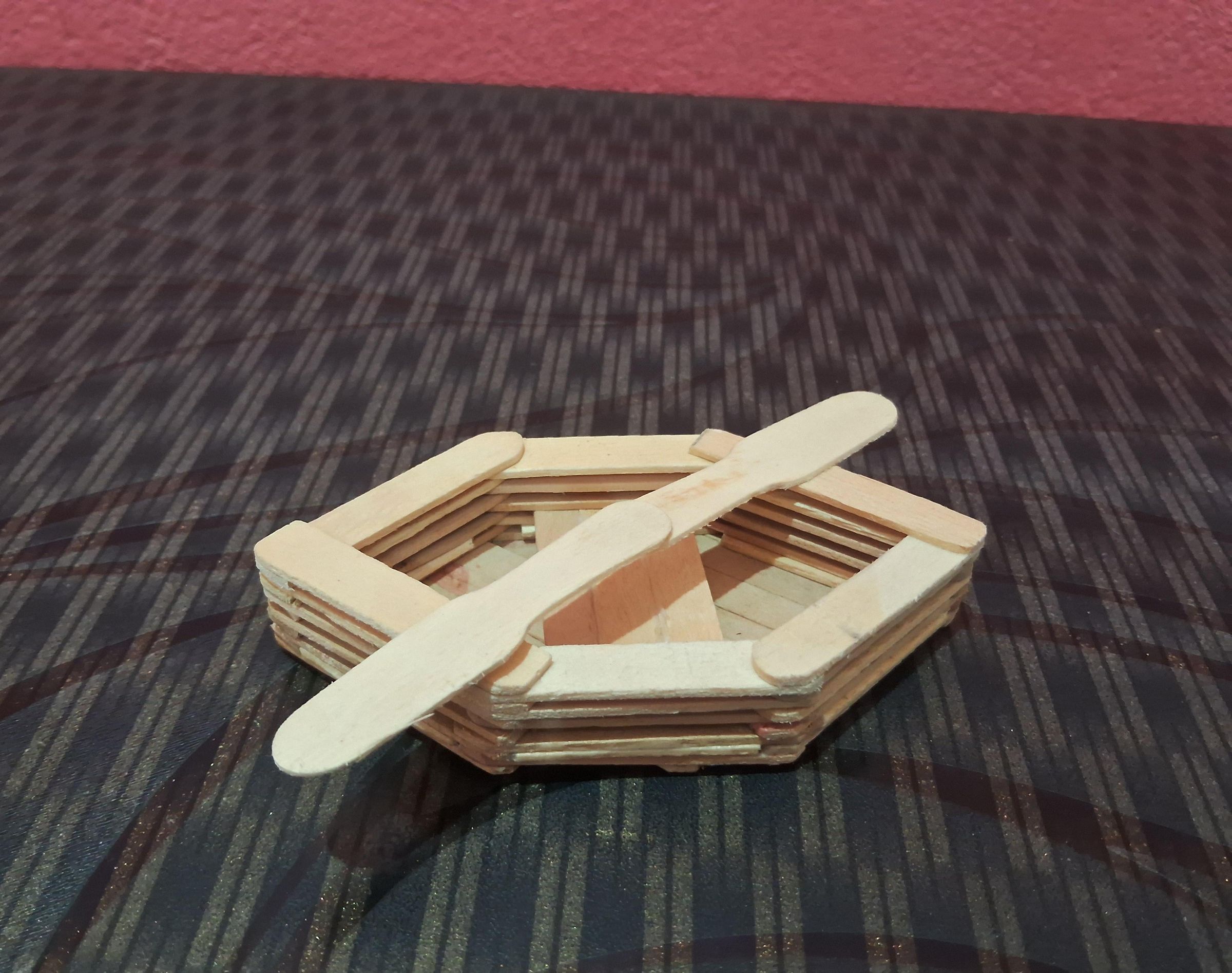 HOW TO MAKE BOAT WITH ICECREAM POPSTICKS