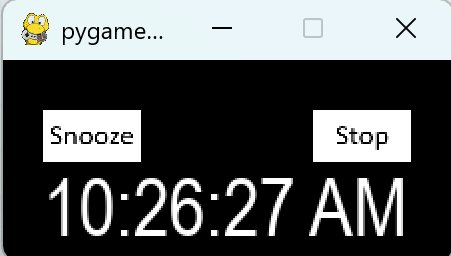 Alarm Clock Program Python Pygame Customizable