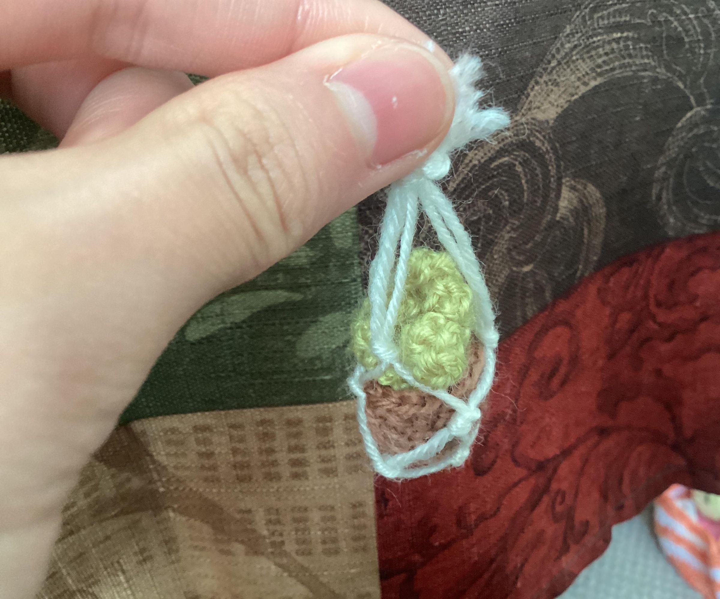 Mini Crochet Hanging Plant