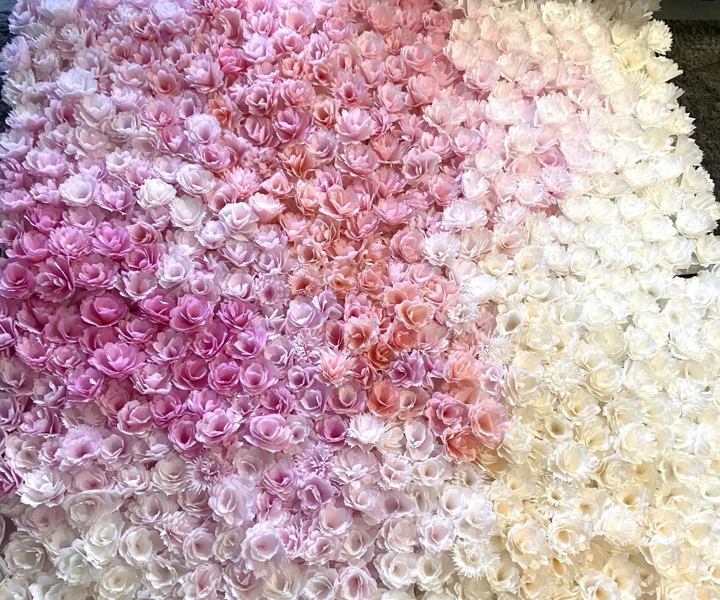 DIY Coffee Filter Flower Wall