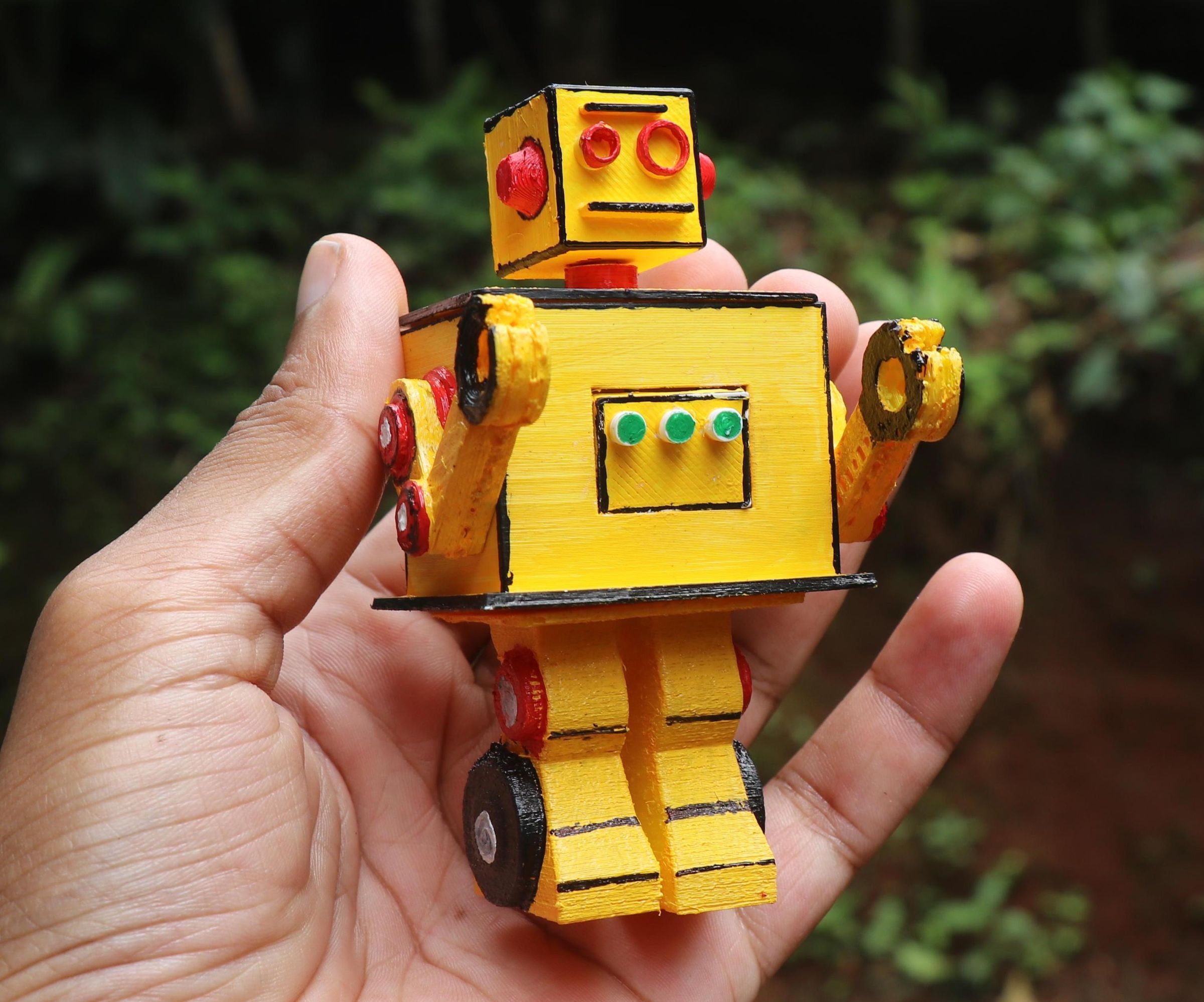 3D Printed Instructables Robot With Hidden Rechargeable Emergency Lamp