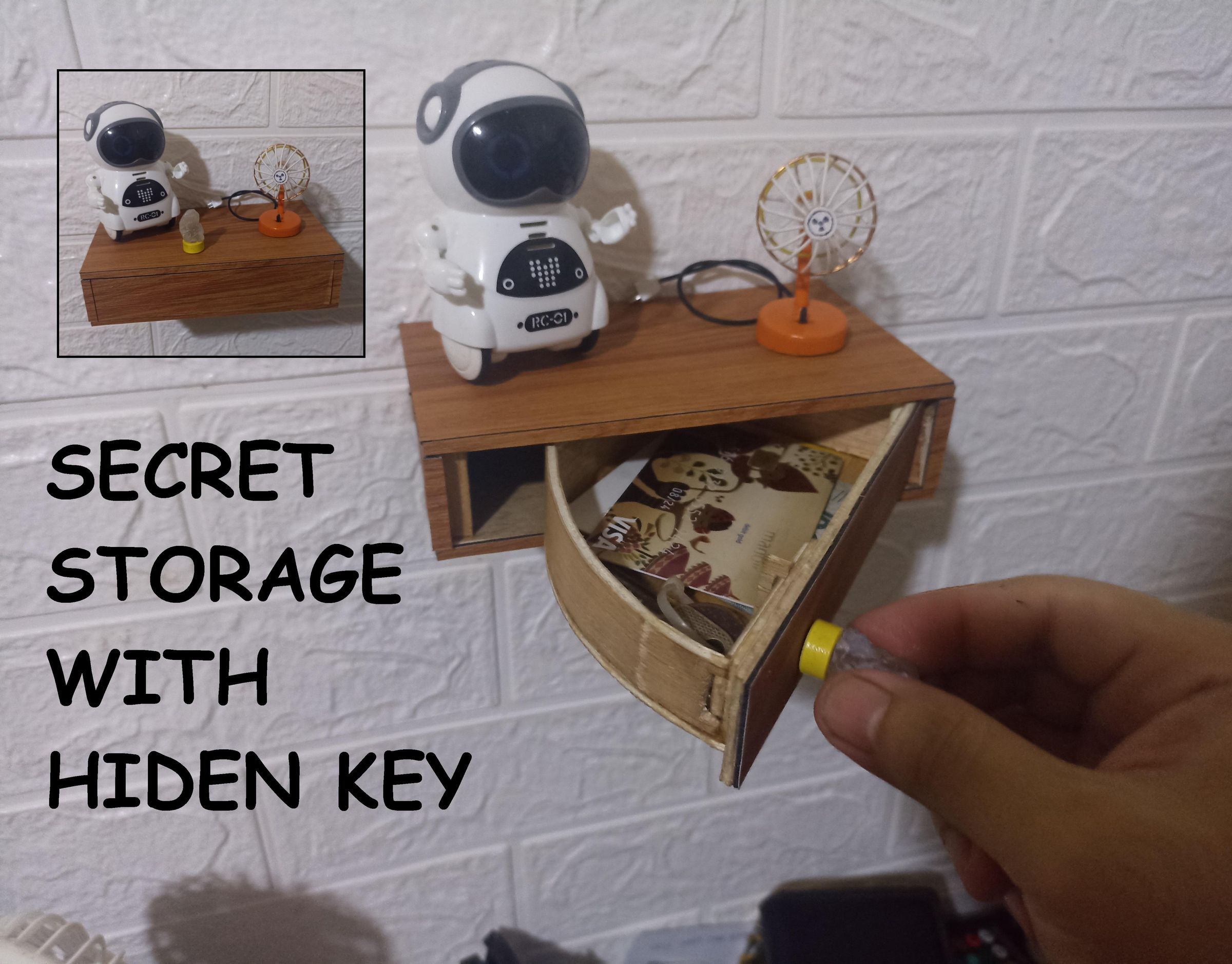 Secret Storage With Magnetic Hiden Key
