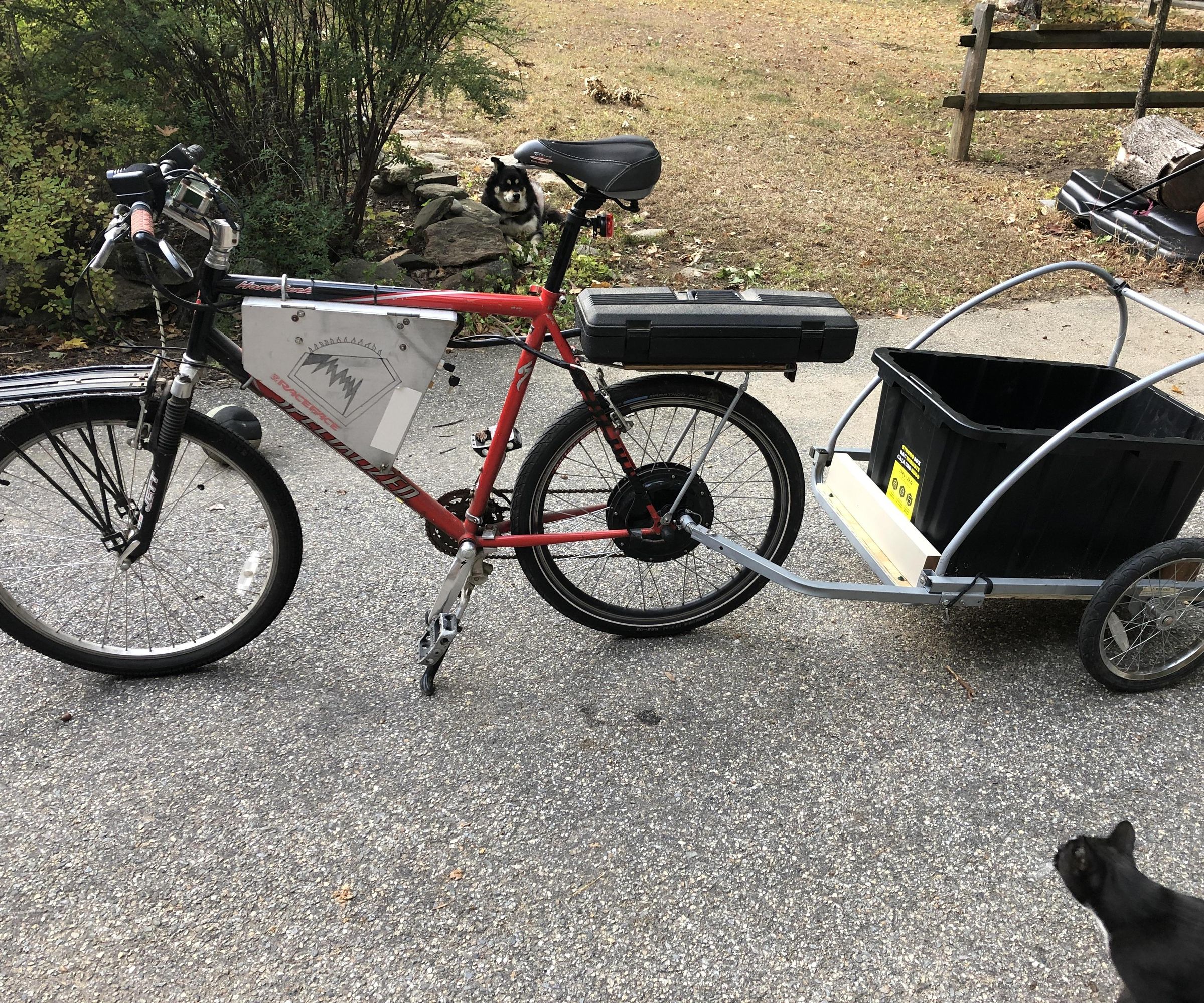 New Life for an Old Ebike - New Battery, Ignition, Lights, Charging Port, and a Trailer!!!
