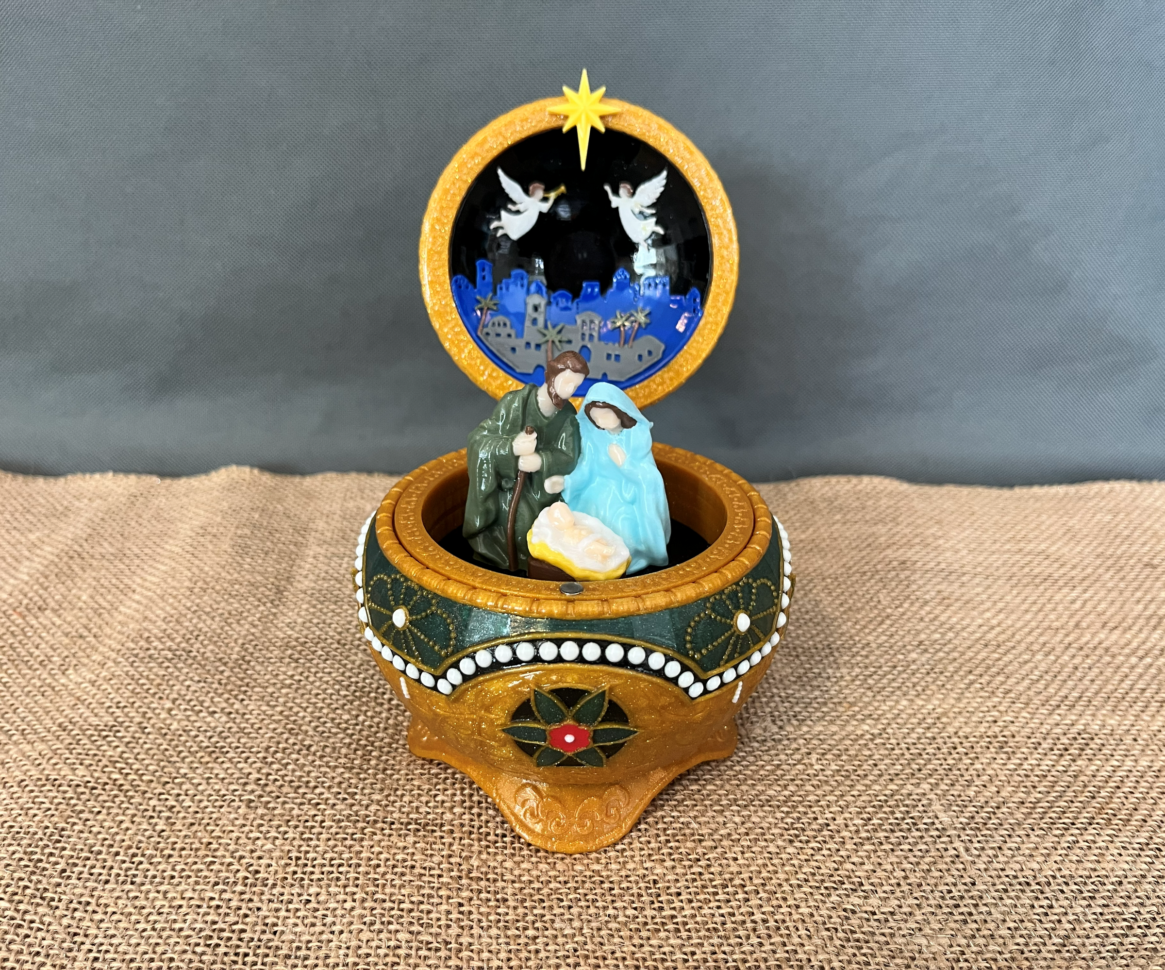 Nativity Music Box Multi-color 3D Print