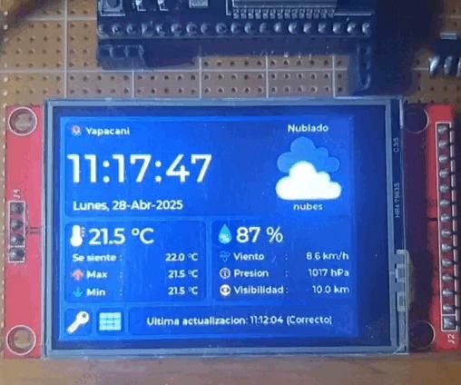 Data Monitor With TFT Screen ILI9341 2.4" With LVGL and ESP32