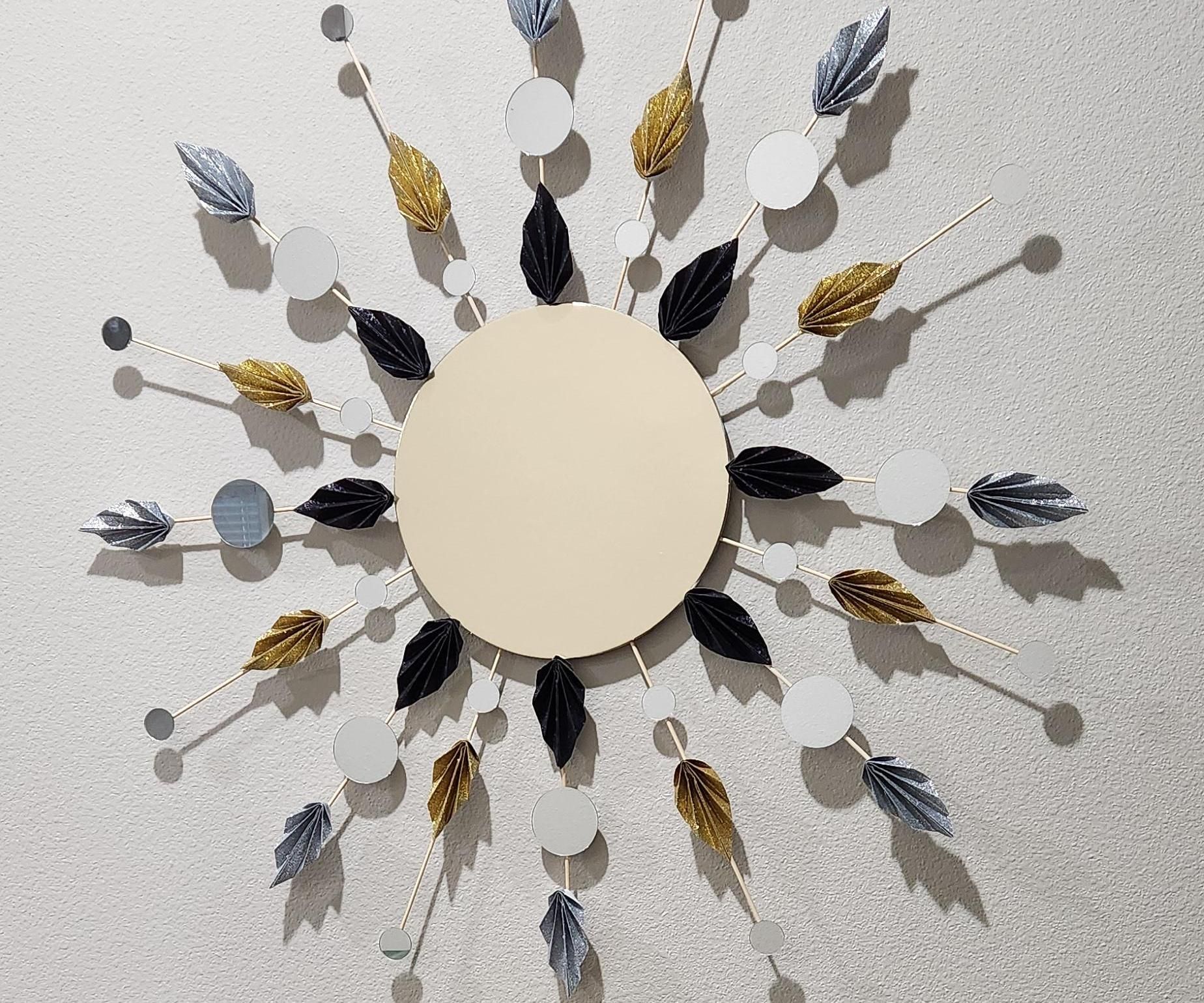 Origami Sunburst Mirror Decor