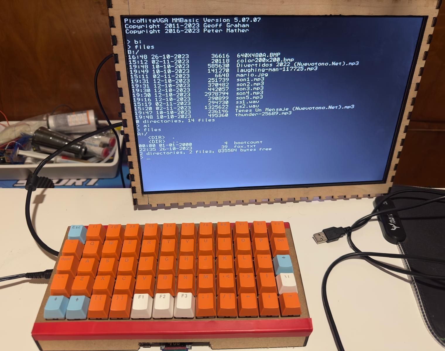 A RP2040 Standalone Computer Running BASIC (SOUNDBLASTER FAKE FLA, WAV + Editor)