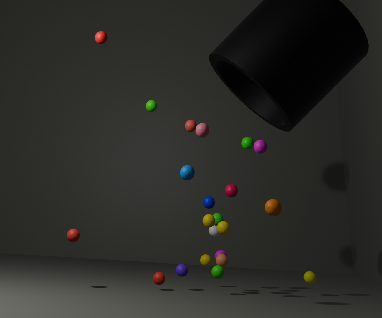 Creating a Realistic Ball Spill With Blender Physics