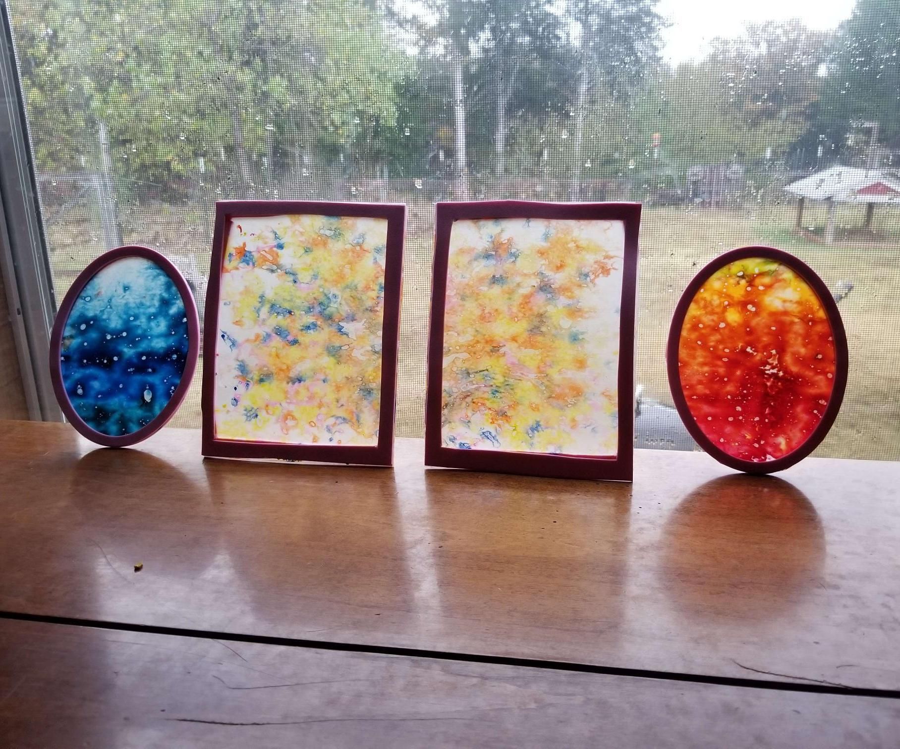 Melted Crayon Sun Catcher