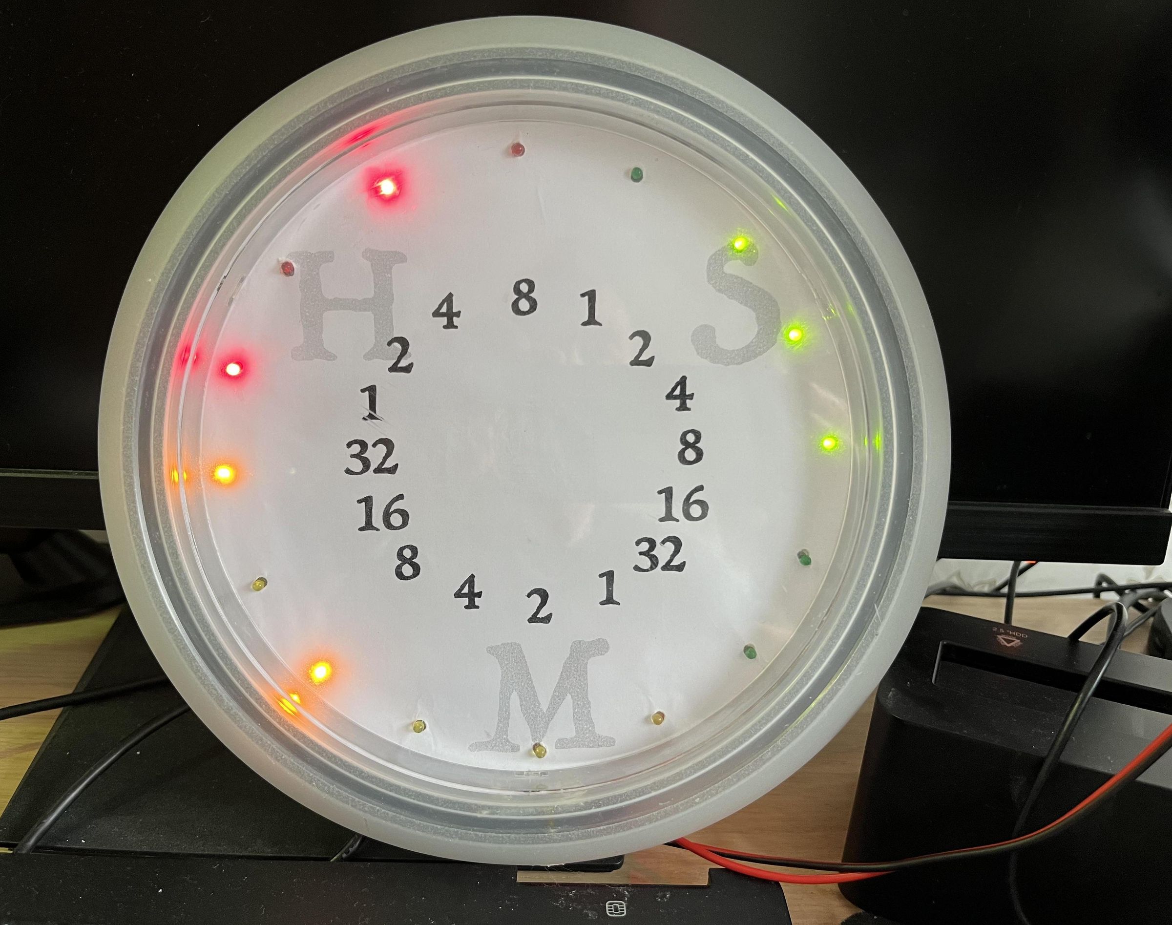 LilyPad Arduino Binary Clock