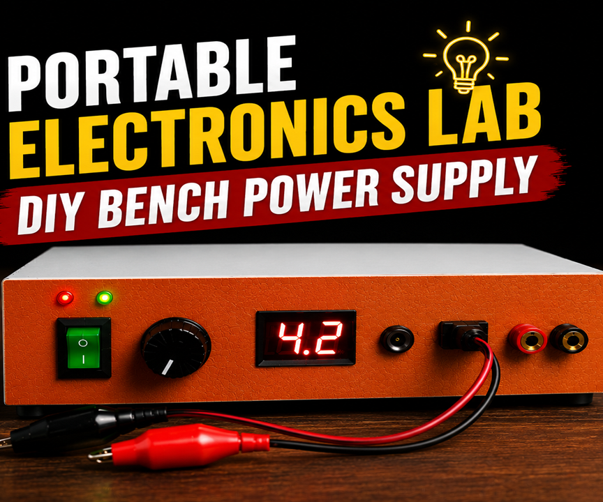 Portable Bench Power Supply (1.25V–10V) — Fits in Your Backpack ⚡