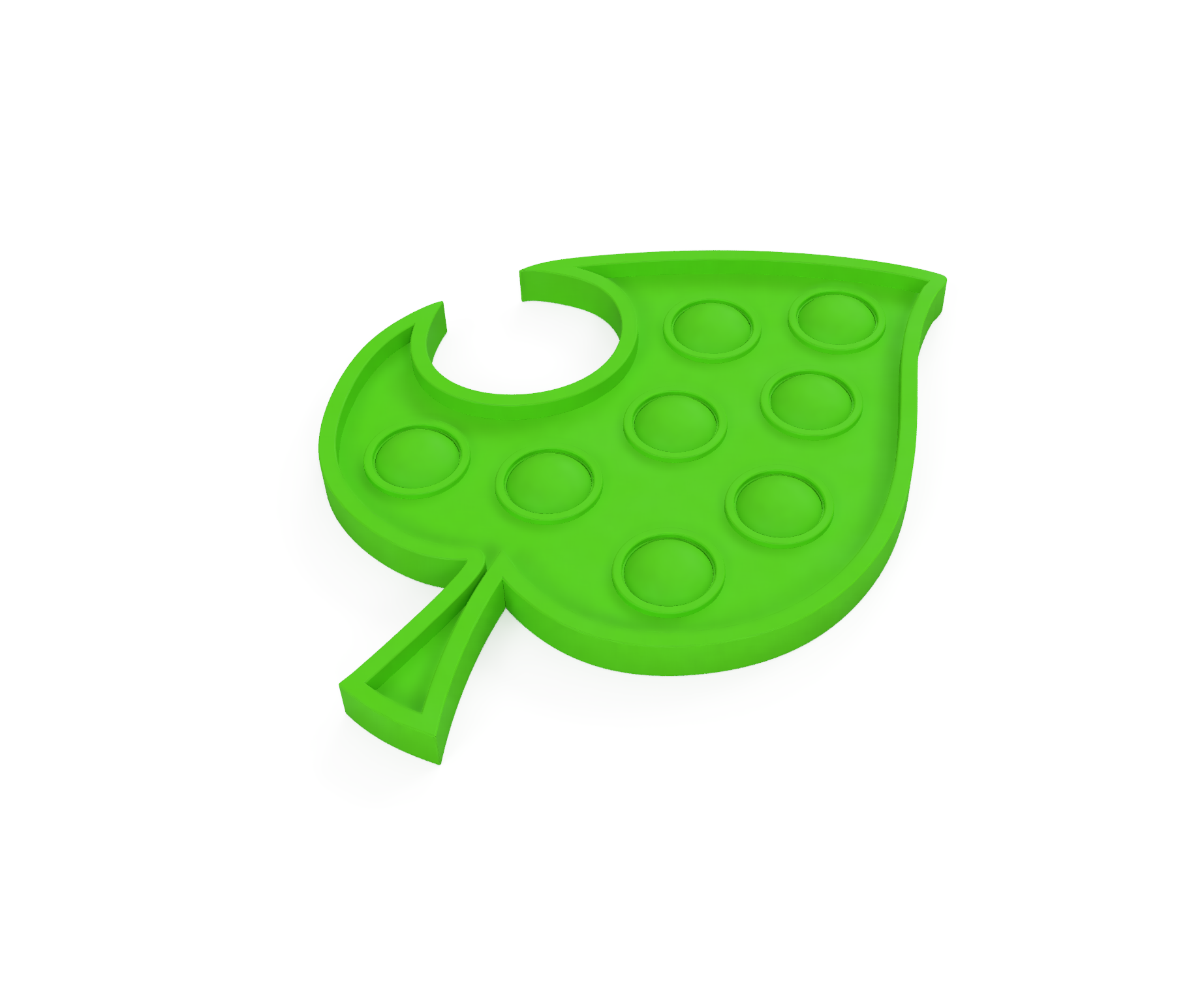 How to Create a 3D Printed Nook Leaf Pop It From Animal Crossing