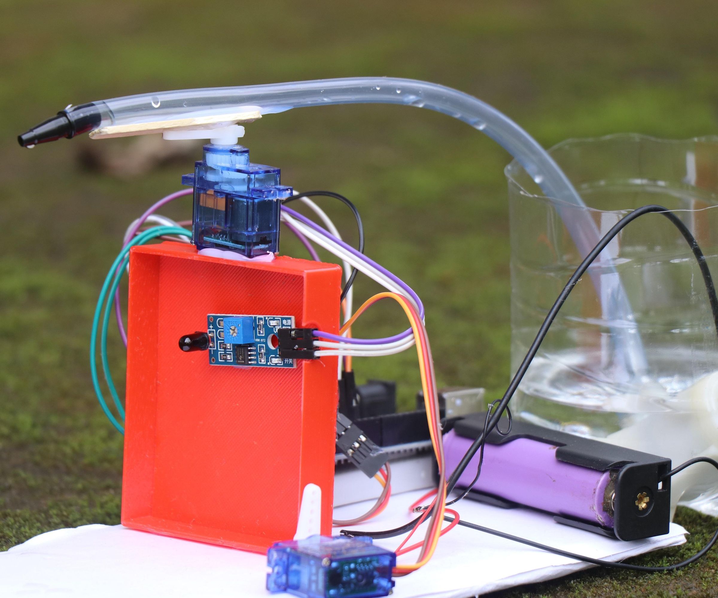 Arduino Fire Fighting Robot With Auto Extinguisher