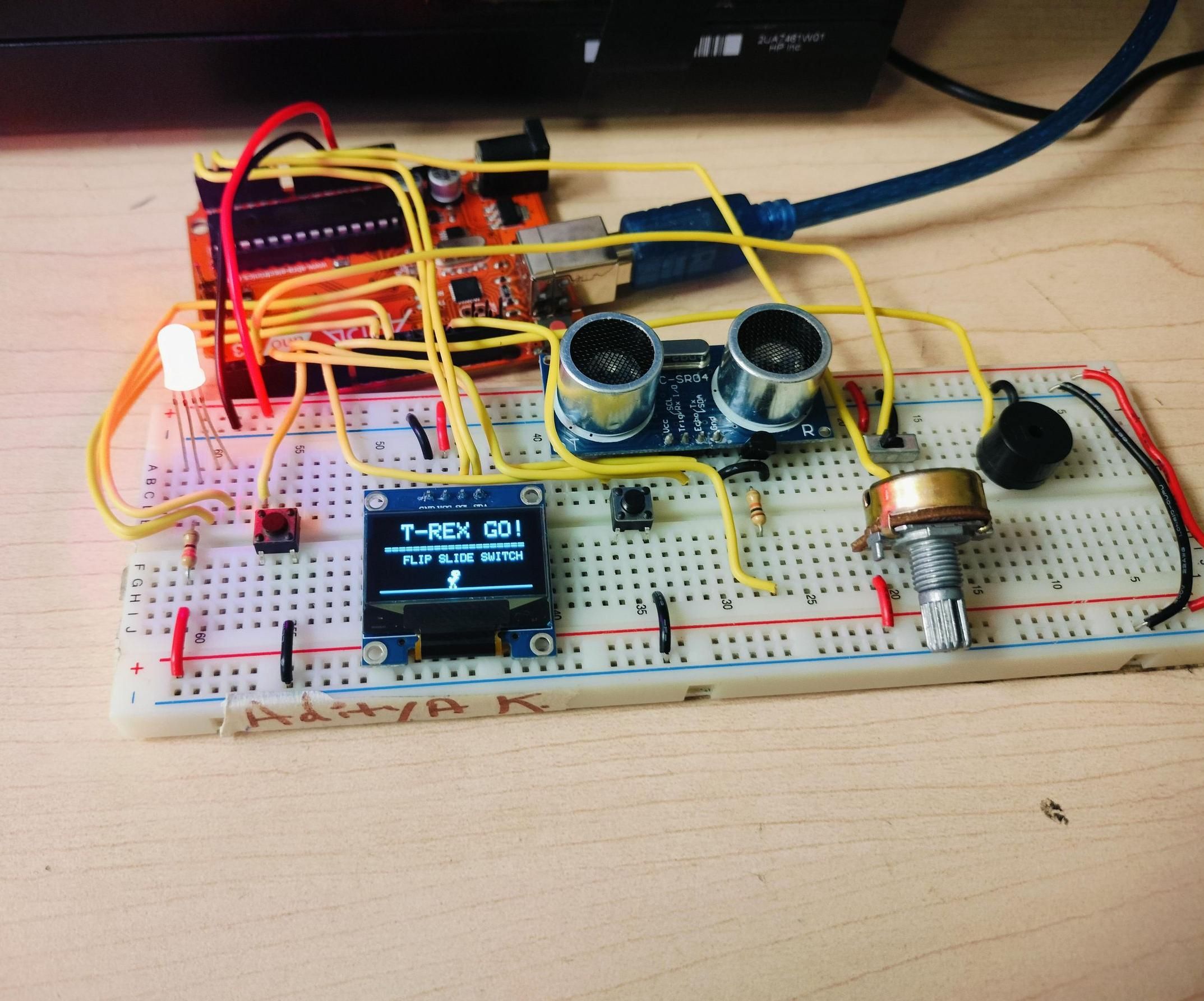 T-Rex GO! Arduino OLED Survival Game